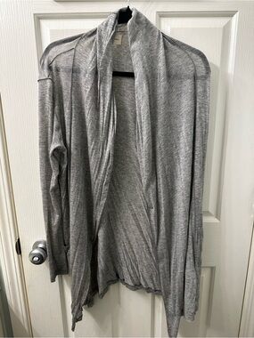 Lightweight Open-Front Gray Women's Cardigan Sweater